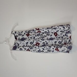 THEORY Red Blue Kalstinn Marigold Silk Sleeveless Blouse Top